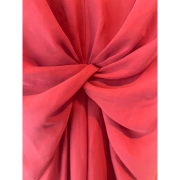 Banana Republic Red Knot-Front Petite Dress Size 6 Made Of Recycled Polyester - Picture 5 of 6